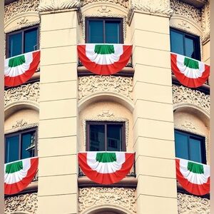 New- Italian traditional
Festive Red, White, and Green Bunting
Party perfect